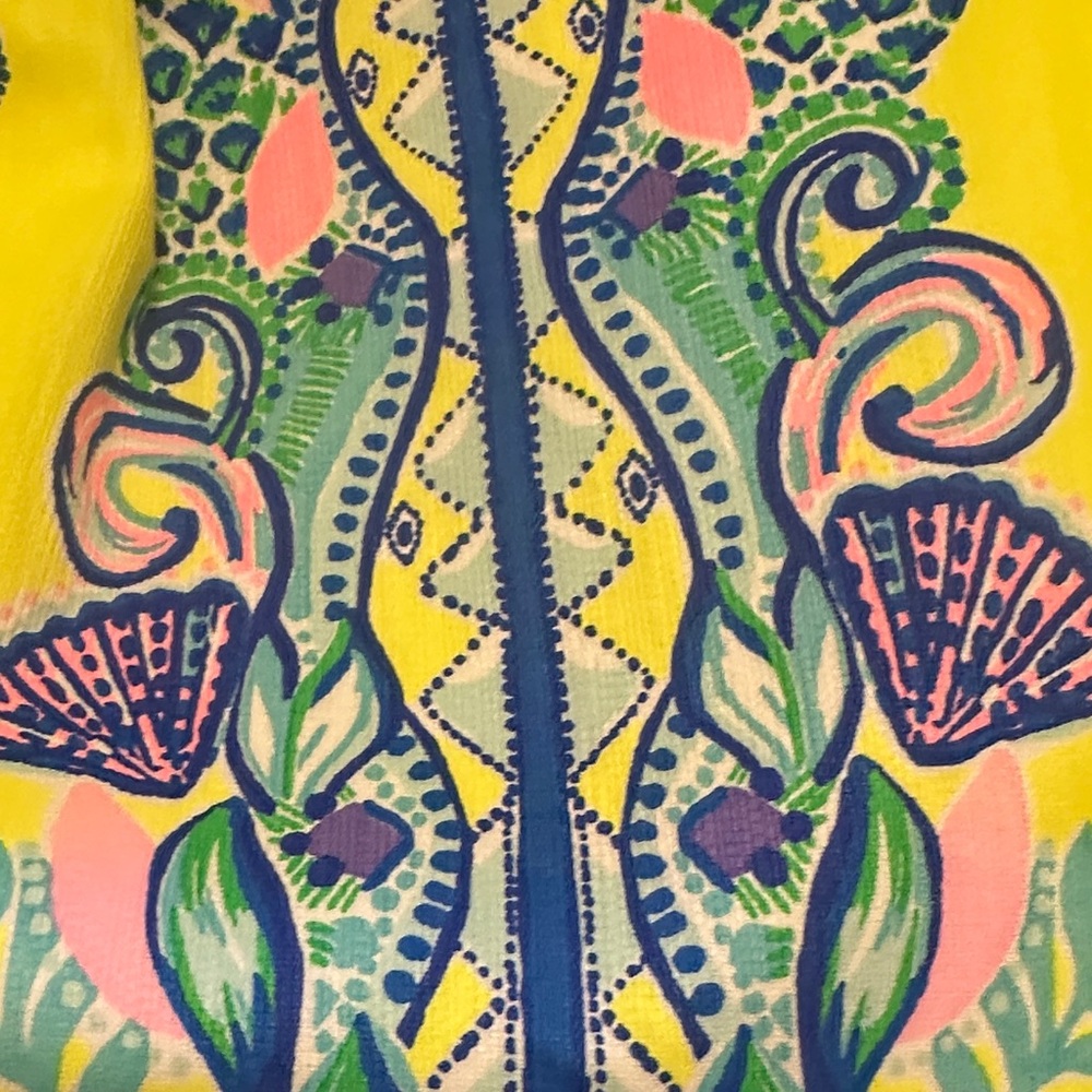 Lilly Pulitzer Yellow Floral-Striped Spaghetti Strap Mini Dress - Picture 4 of 4